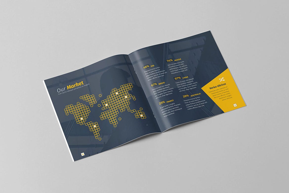 高端方形商业/企业宣传册设计模板 Williams Business Square Brochure插图7
