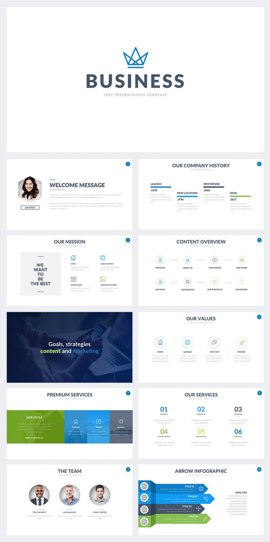 一款现代商务PPT免费模板 Free Business Powerpoint Template [PPT,PPTX]插图