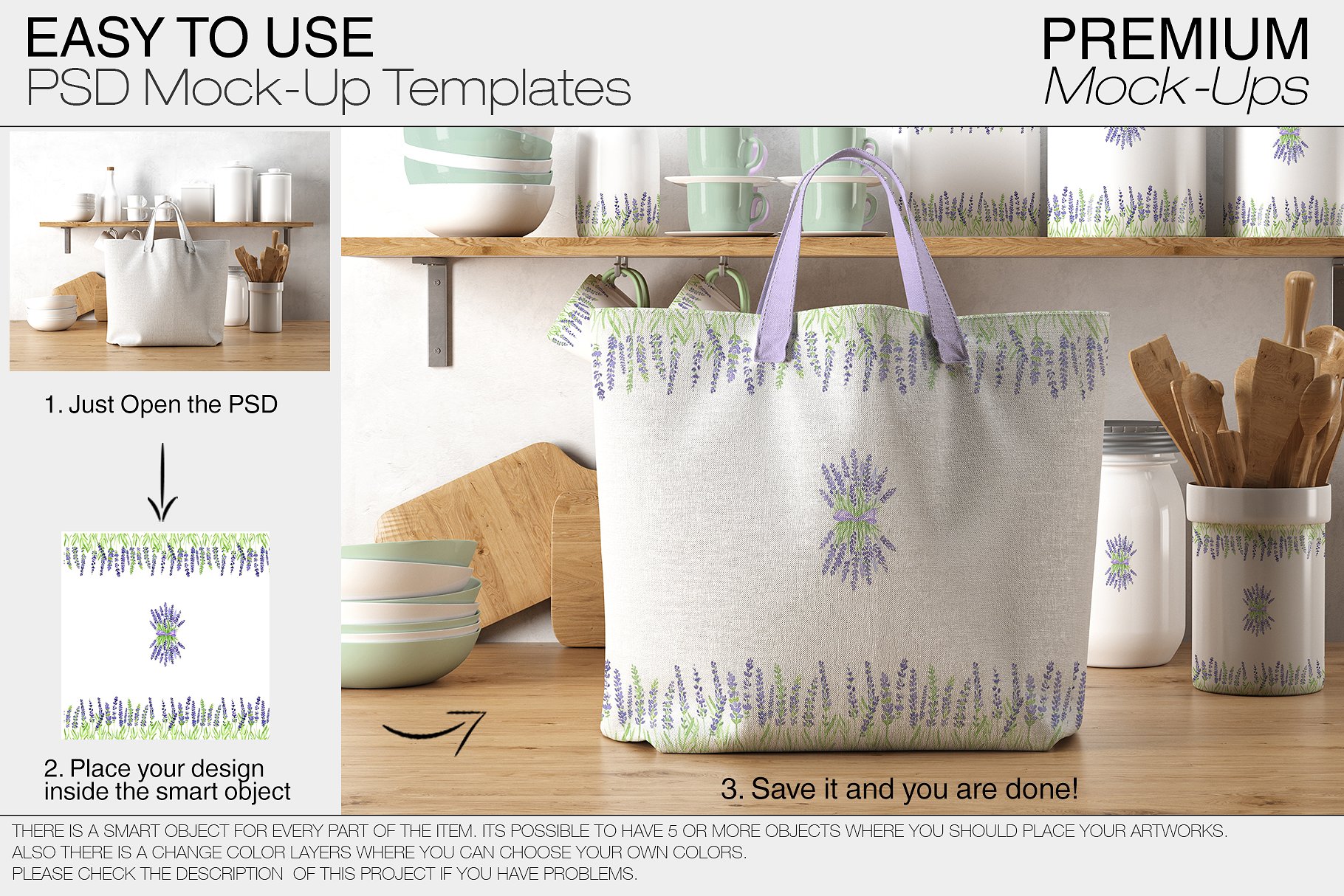 手提帆布环保袋展示样机下载 Tote Canvas Bag Mockups [psd]插图(4)