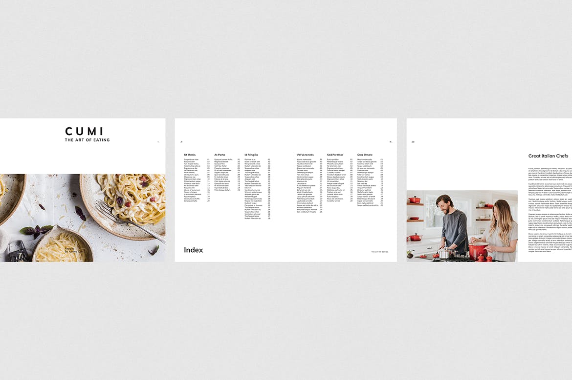 菜谱菜单图书/美食杂志版式设计模板 Cookbook插图2