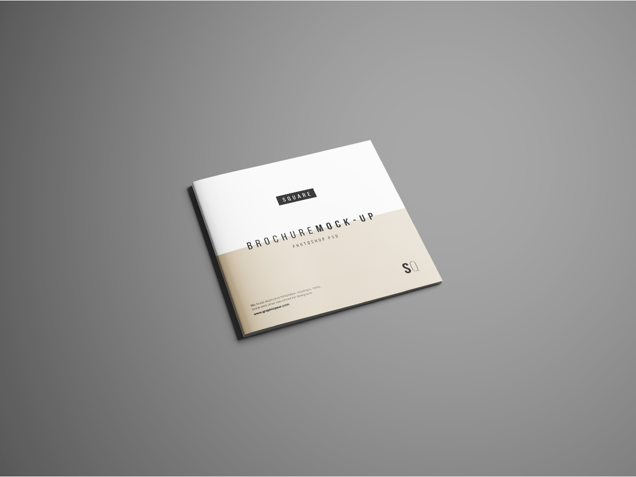 方形宣传册内页印刷效果图样机PSD模板 Square Brochure Mockup PSD插图(2)