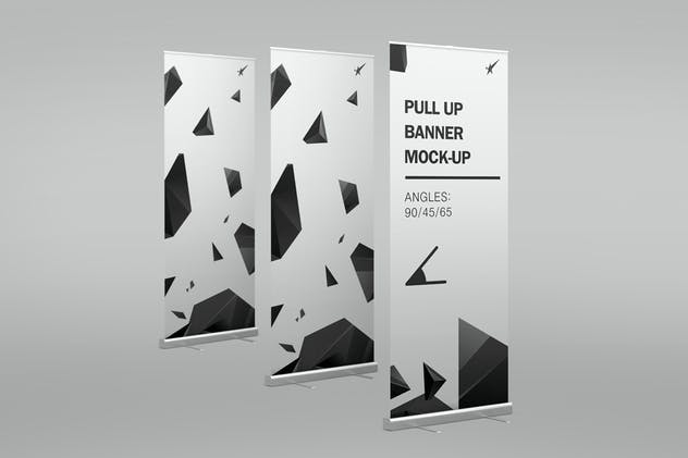 招聘/开业/宣传易拉宝海报设计样机模板 Pull-Up Banner Stand Mock-Up插图3
