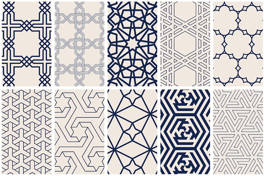 伊斯兰艺术几何图案纹理 Islamic Art Geometric Patterns插图10