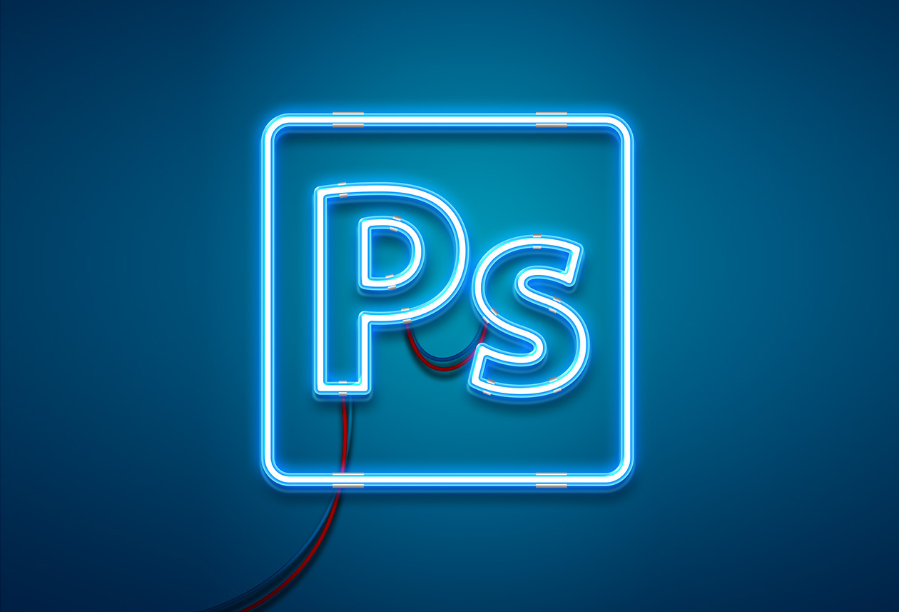 霓虹灯效果PS智能样机图层样式PSD分层模板 Neon Light Photoshop Effect Mockup插图