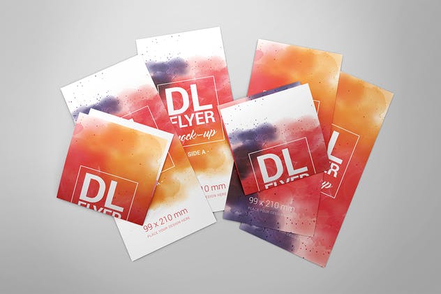 14种风格DL传单设计展示样机 DL Flyer Mock-Ups插图(2)