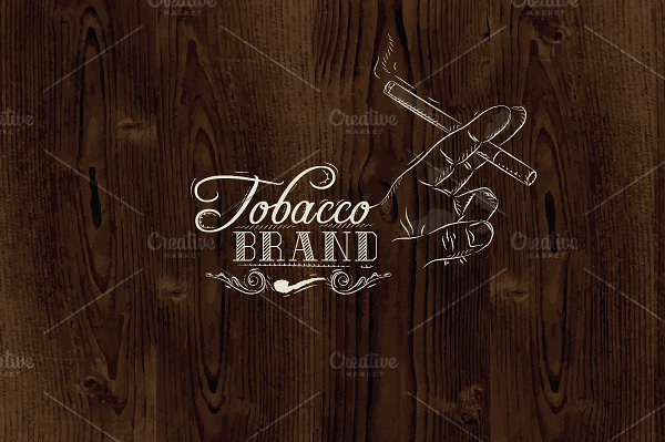 复古烟草黑板粉笔画 Tobacco vintage插图(2)