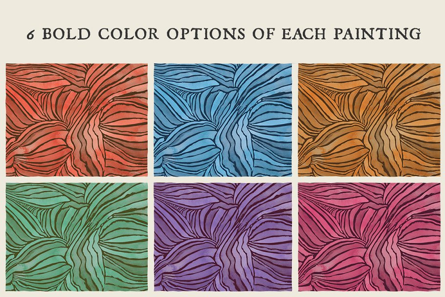 手绘水彩图案纹理合集 Hand Painted Watercolor Textures插图7