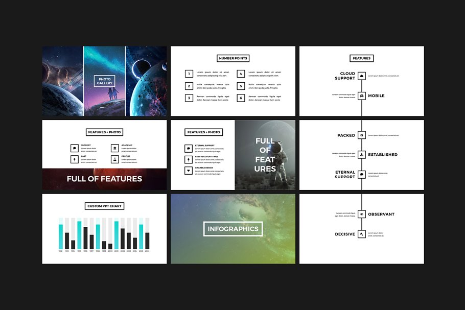 适合大量照片演示的创意 PPT 幻灯片模板 Neptune – Creative Presentation插图(3)