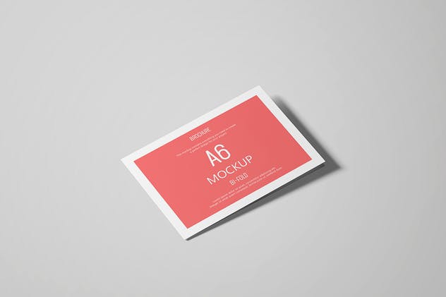 A6横向贺卡/邀请函样机套装V.2 A6 Landscape Greeting Card Invitation Mockup Set 2插图(5)