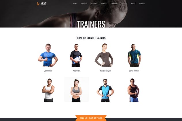 健身俱乐部官网网站设计PSD模板 Fitness Gym Body Building Club PSD Template插图(8)