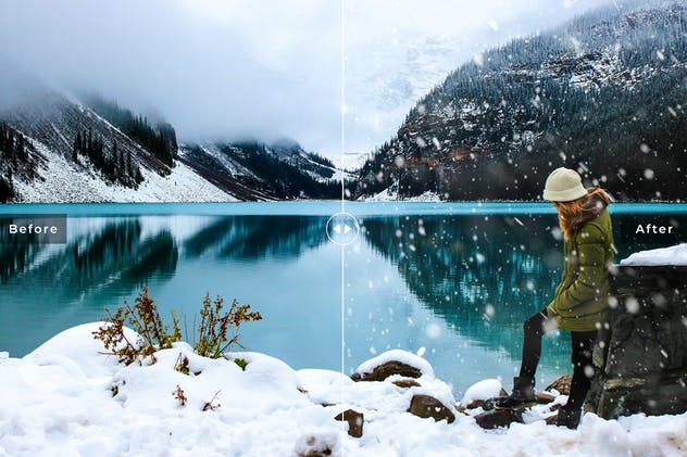 25款雪花飘舞背景叠层照片装饰图片素材 25 Snow Photoshop Overlays插图(4)