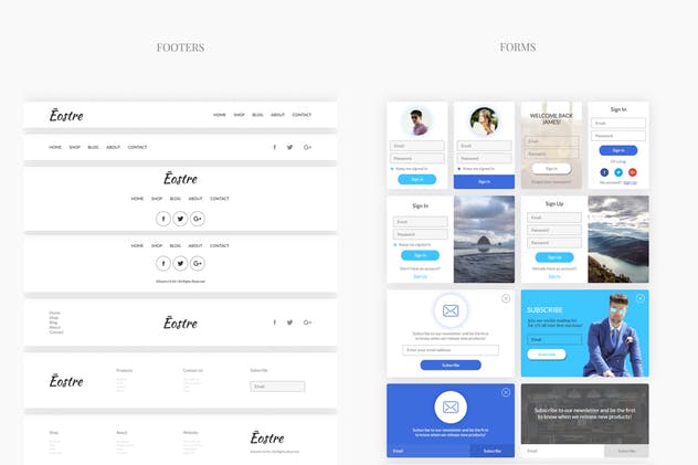 现代设计潮流趋势Web项目UI设计套件 Eostre Ui Kit插图(6)