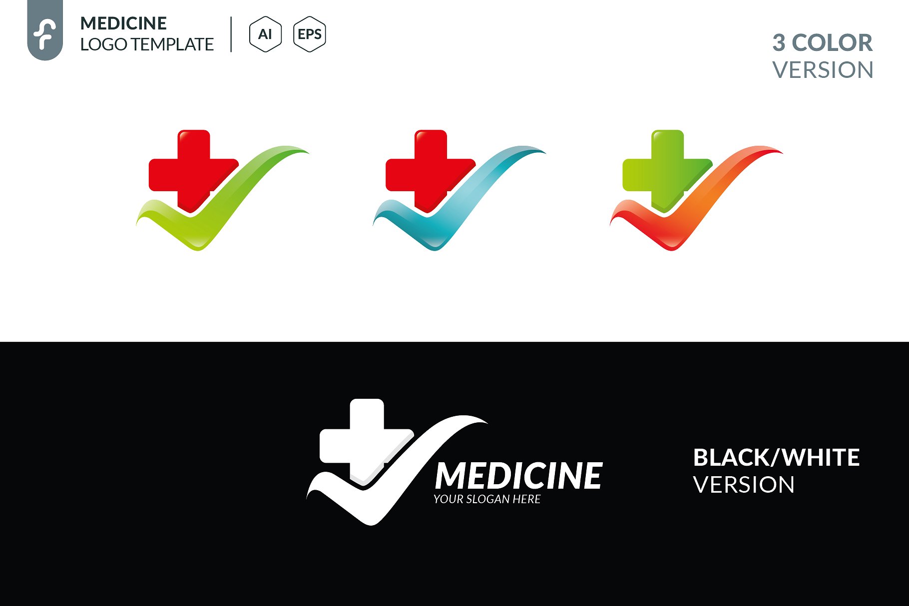 医药健康主题Logo模板 Medicine Logo插图(4)