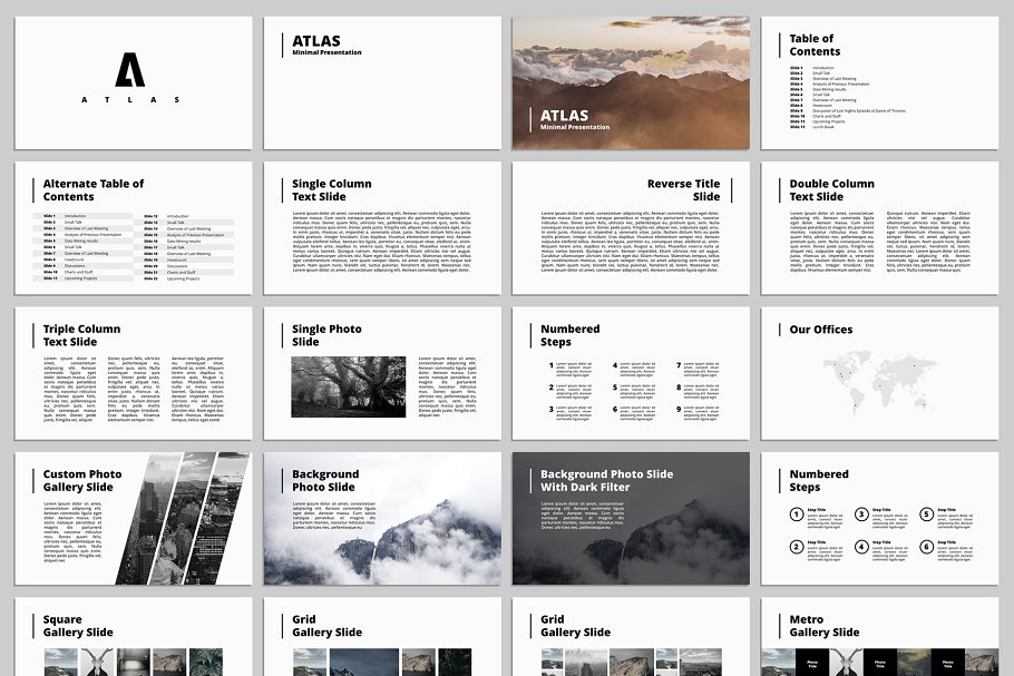 简约现代大方的 PPT 幻灯片模板 Atlas – Bold Presentation插图(1)