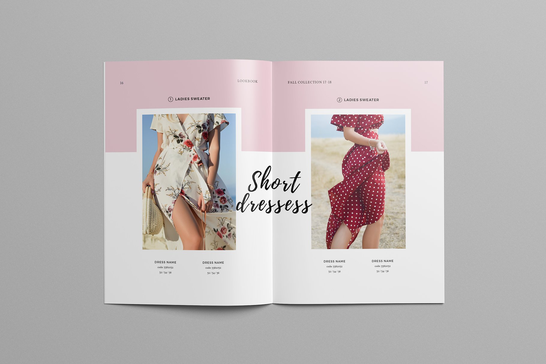 时尚极简的服装目录杂志模板下载 Fashion Catalog Lookbook Template [indd]插图(6)