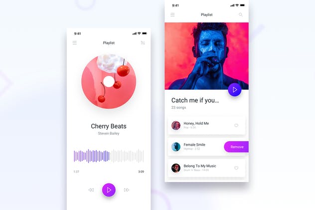 音乐、照片和媒体APP应用UI套件 Brake UI Kit 2.0 – Music, Photo & Media插图(1)