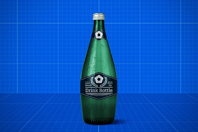 饮料玻璃瓶外观包装样机模板v2 Drink Bottle Mockup V.2插图(10)