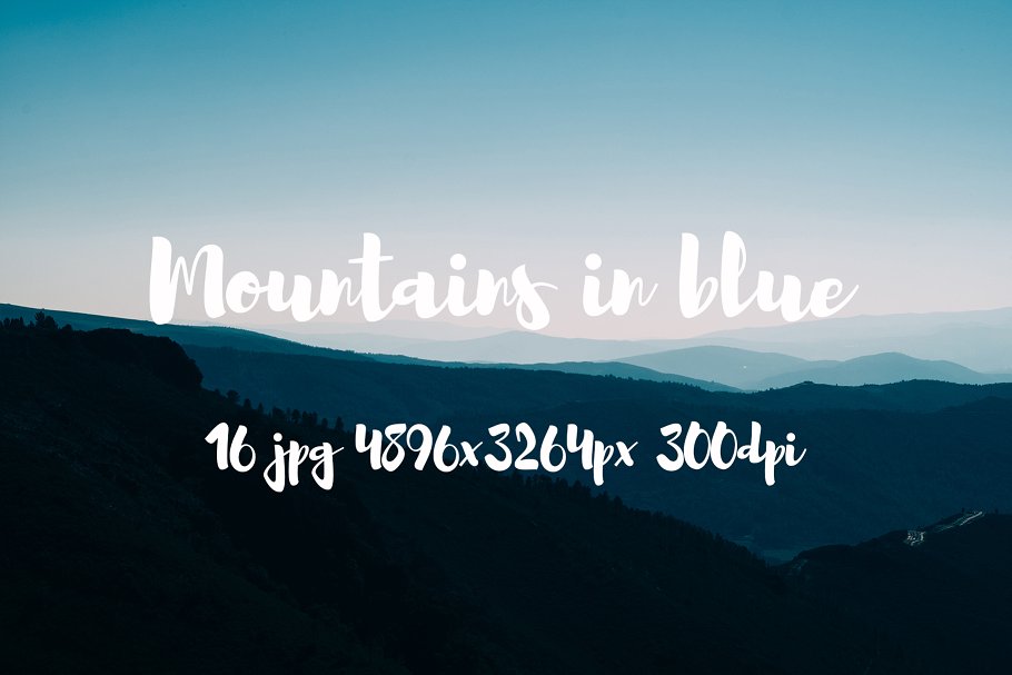 连绵山脉远眺风景高清照片素材 Mountains in blue pack插图(7)