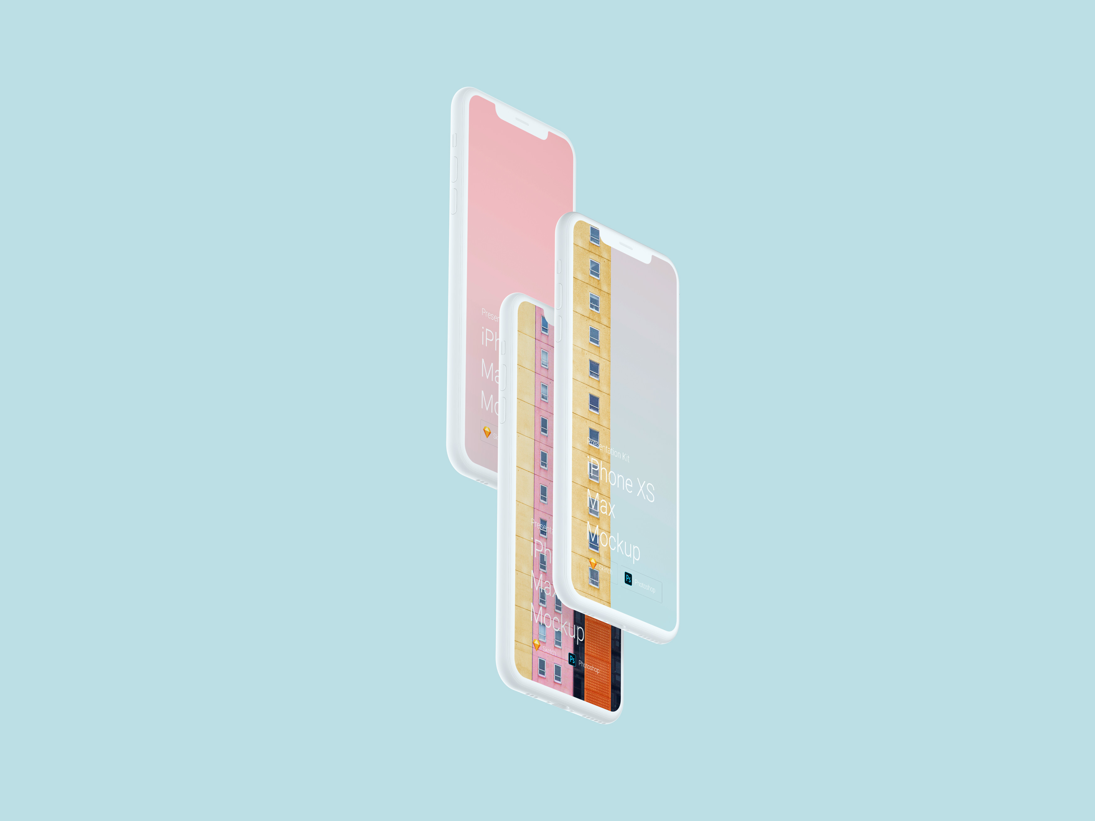 高品质五星好评 iPhone Xs 和 iPhone Xr 样机 [PSD&SKETCH]插图4