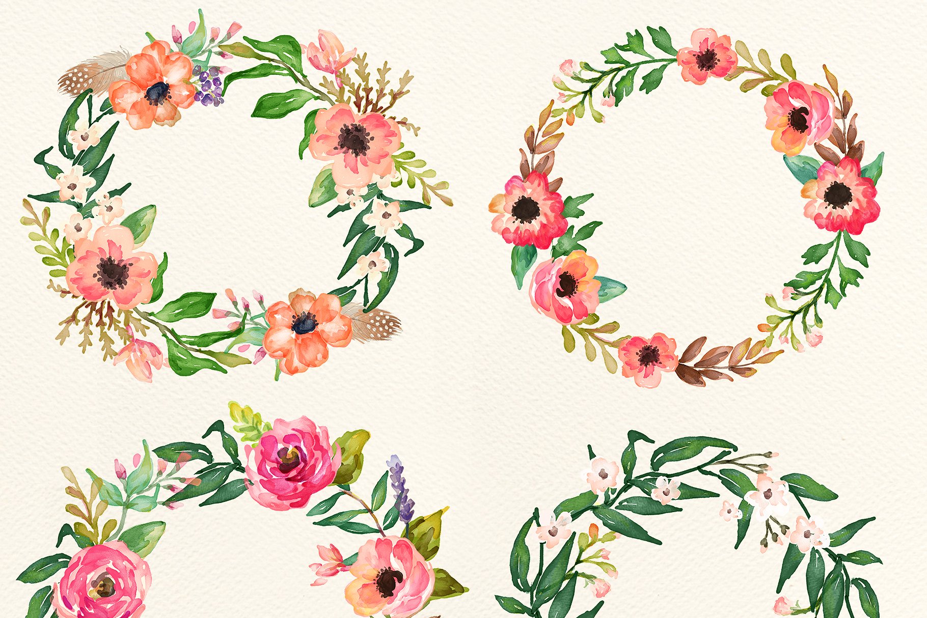 水彩花卉DIY包装第2卷 Watercolor flower DIY pack Vol.2插图(2)