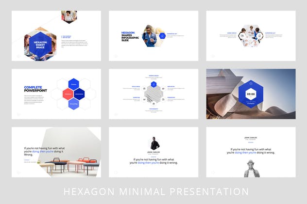 超高品质创业公司路演/项目投标PPT幻灯片模板 Hexagon – Powerpoint Template插图(6)