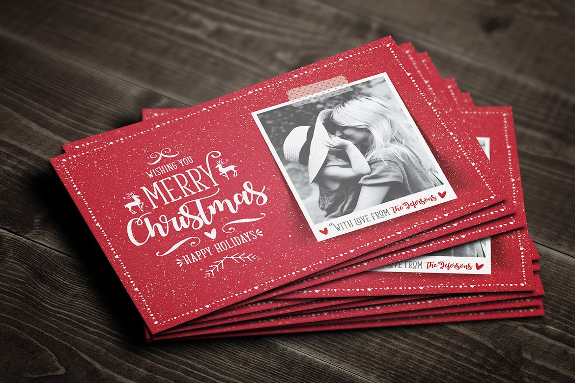 圣诞节照片贺卡设计模板 Christmas Photo Card插图(6)