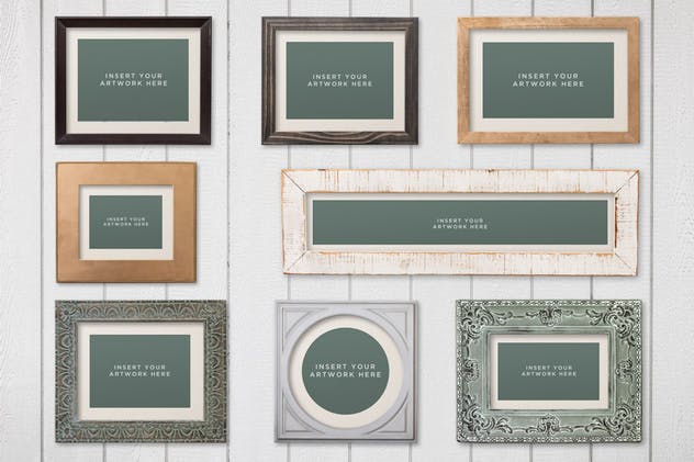 古典实木相框样机模板v2 Picture Frame Mockups Volume 2插图(5)