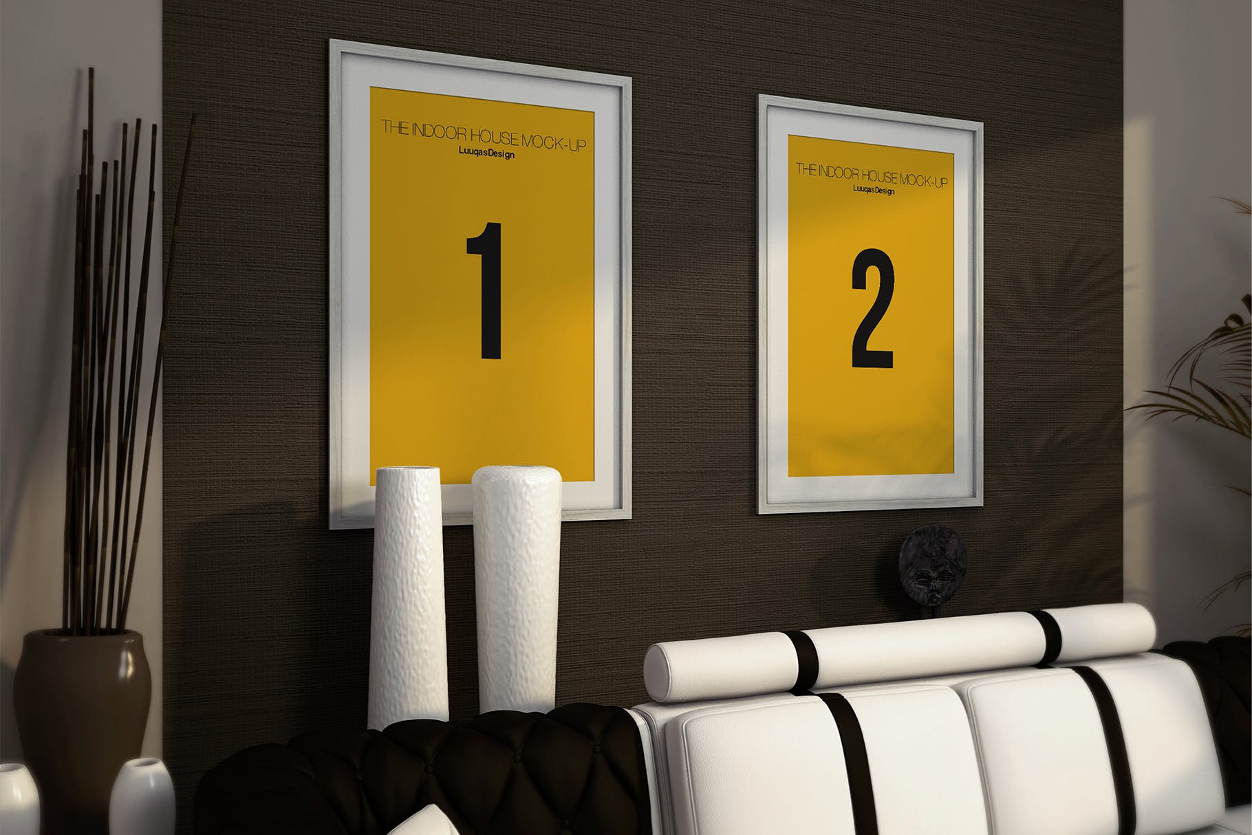 室内装饰画框艺术创作预览样机模板素材 Indoor House MockUp Templates插图3