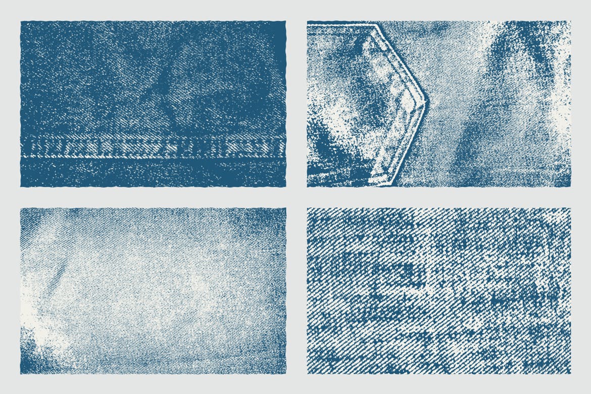 16款牛仔布纹理矢量背景素材 Denim Texture Pack Background插图(4)
