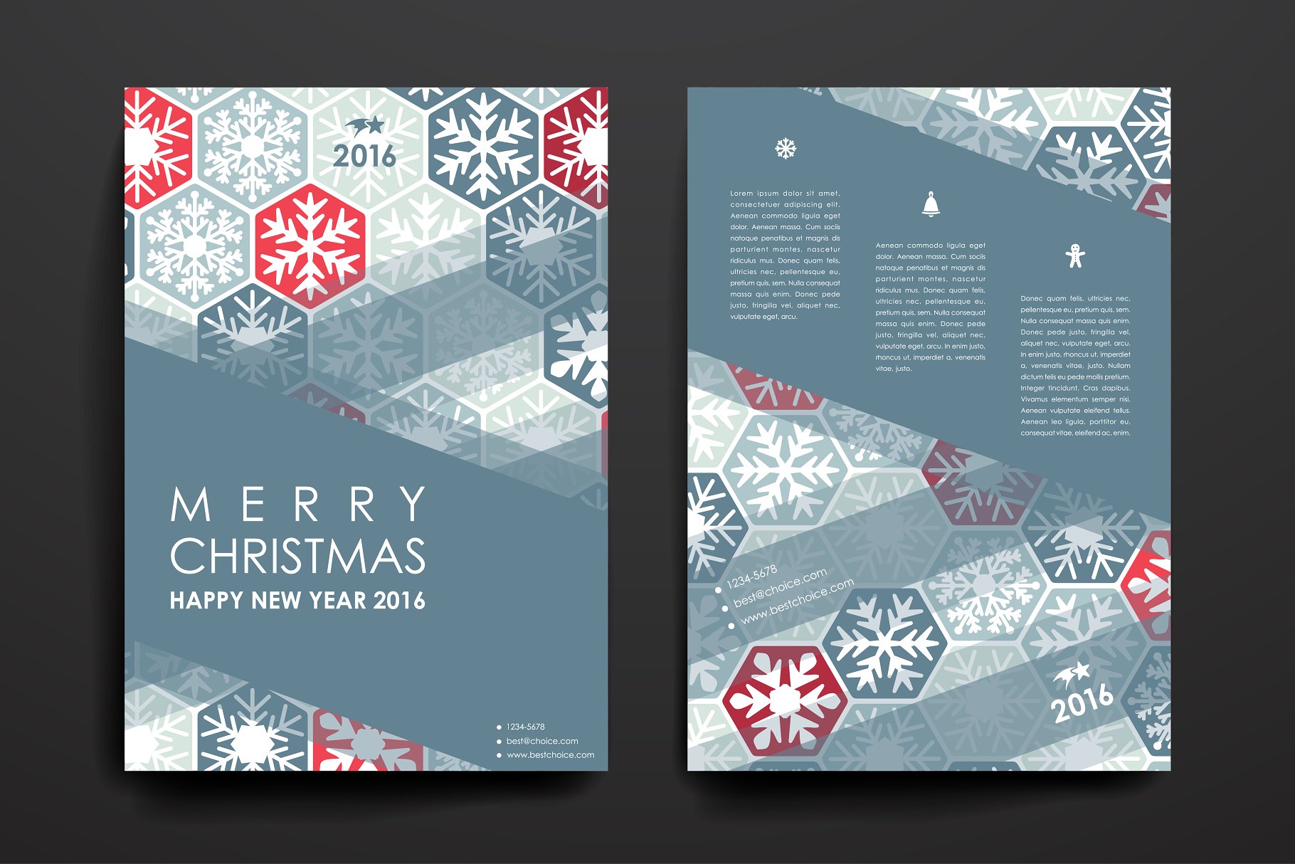 圣诞节主题小册子模板 Merry Christmas Brochures插图31