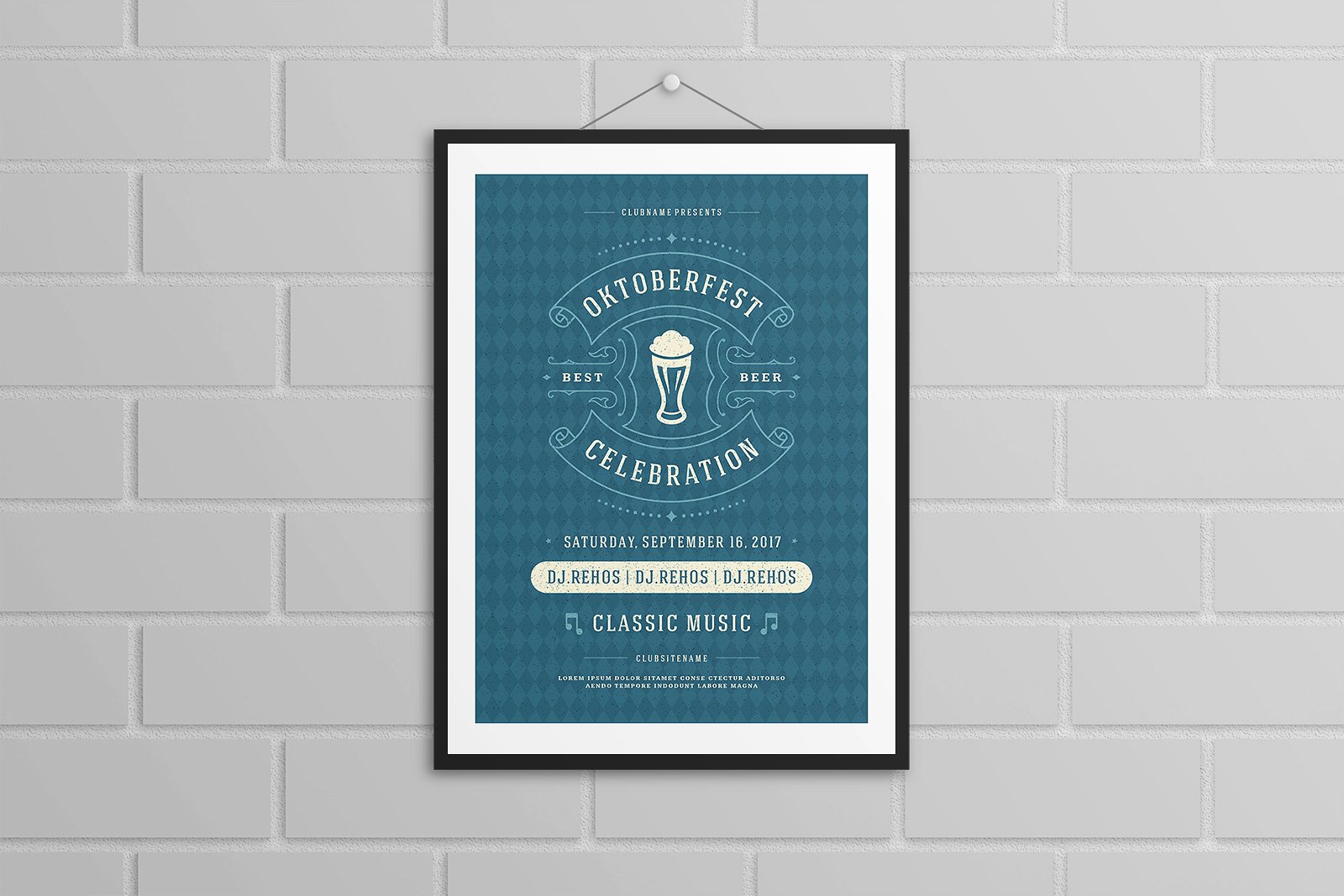 啤酒节活动海报设计模板2 Oktoberfest Flyer Template插图(2)