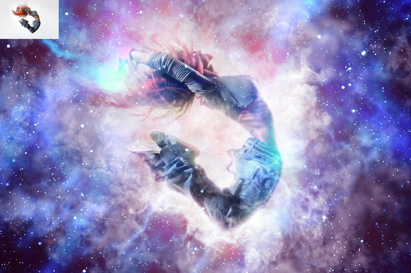 梦幻炫彩光环星云特效PS动作 Supernova CS4+ Photoshop Action插图3