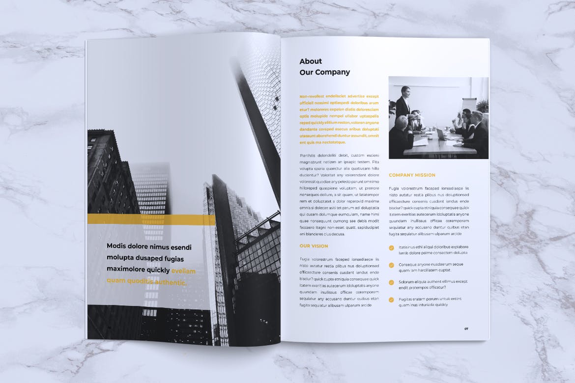 高逼格企业画册/产品服务目录INDD设计模板 INFORM Company Profile Brochure插图(3)