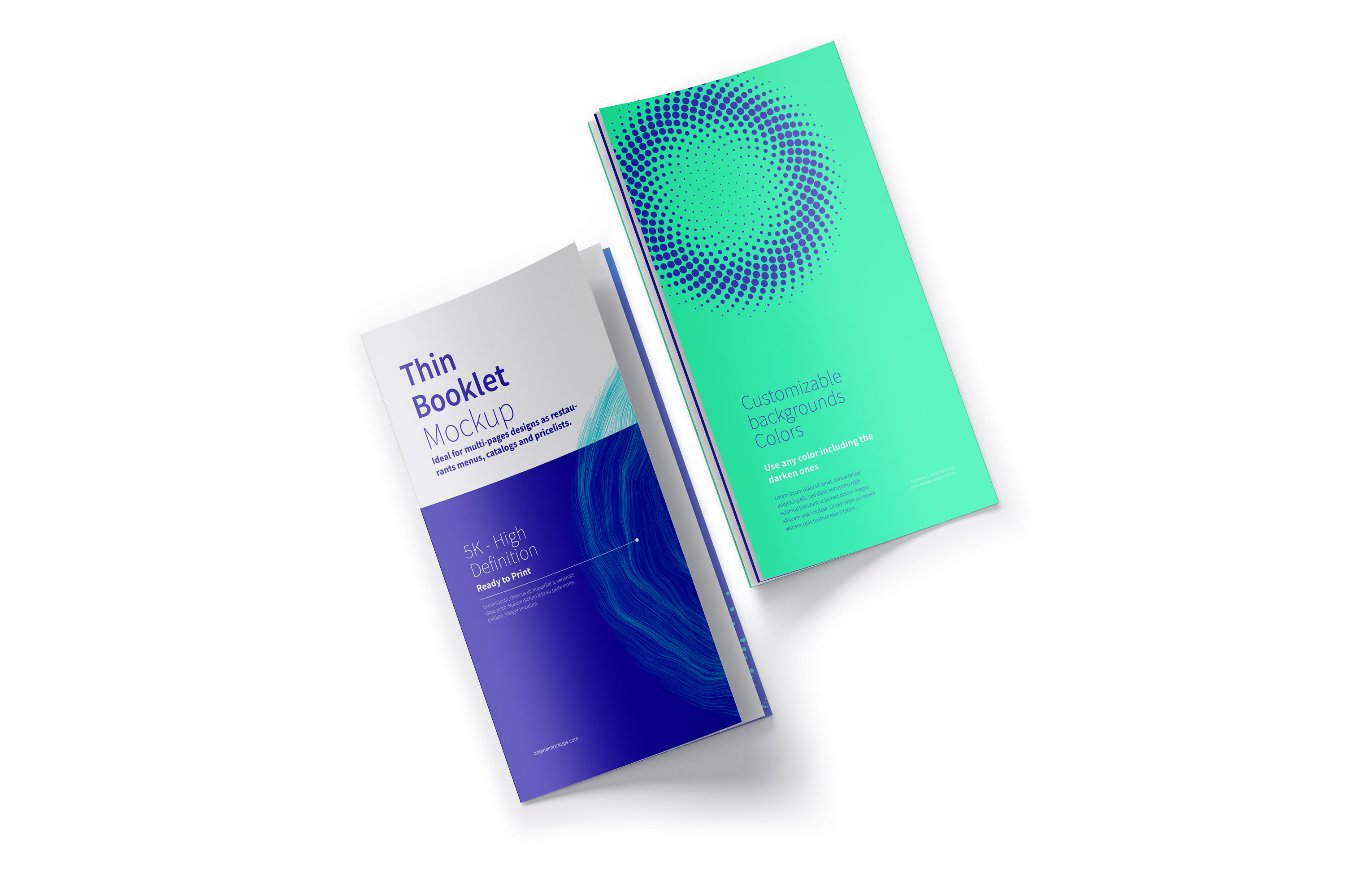 薄册子记事本封面封底设计样机03 Thin Booklet Mockup 03