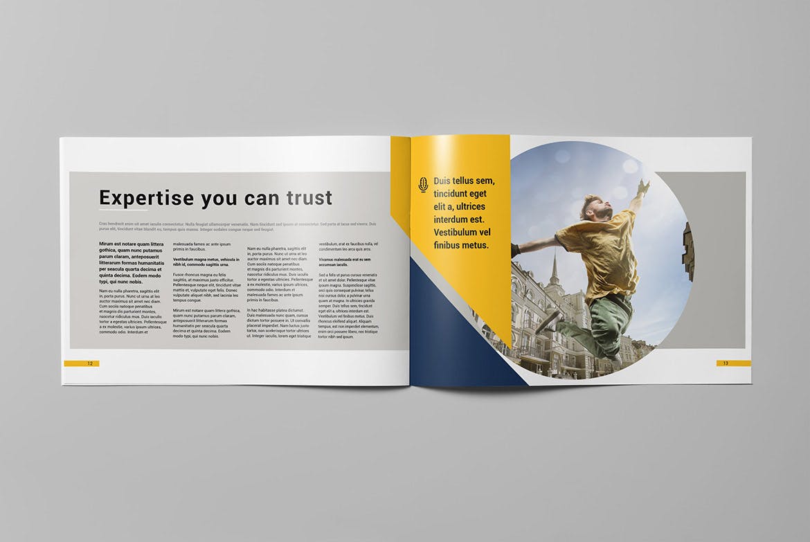 金融咨询公司企业介绍画册设计模板v2 Business Brochure Vol.2 Landscape插图(6)