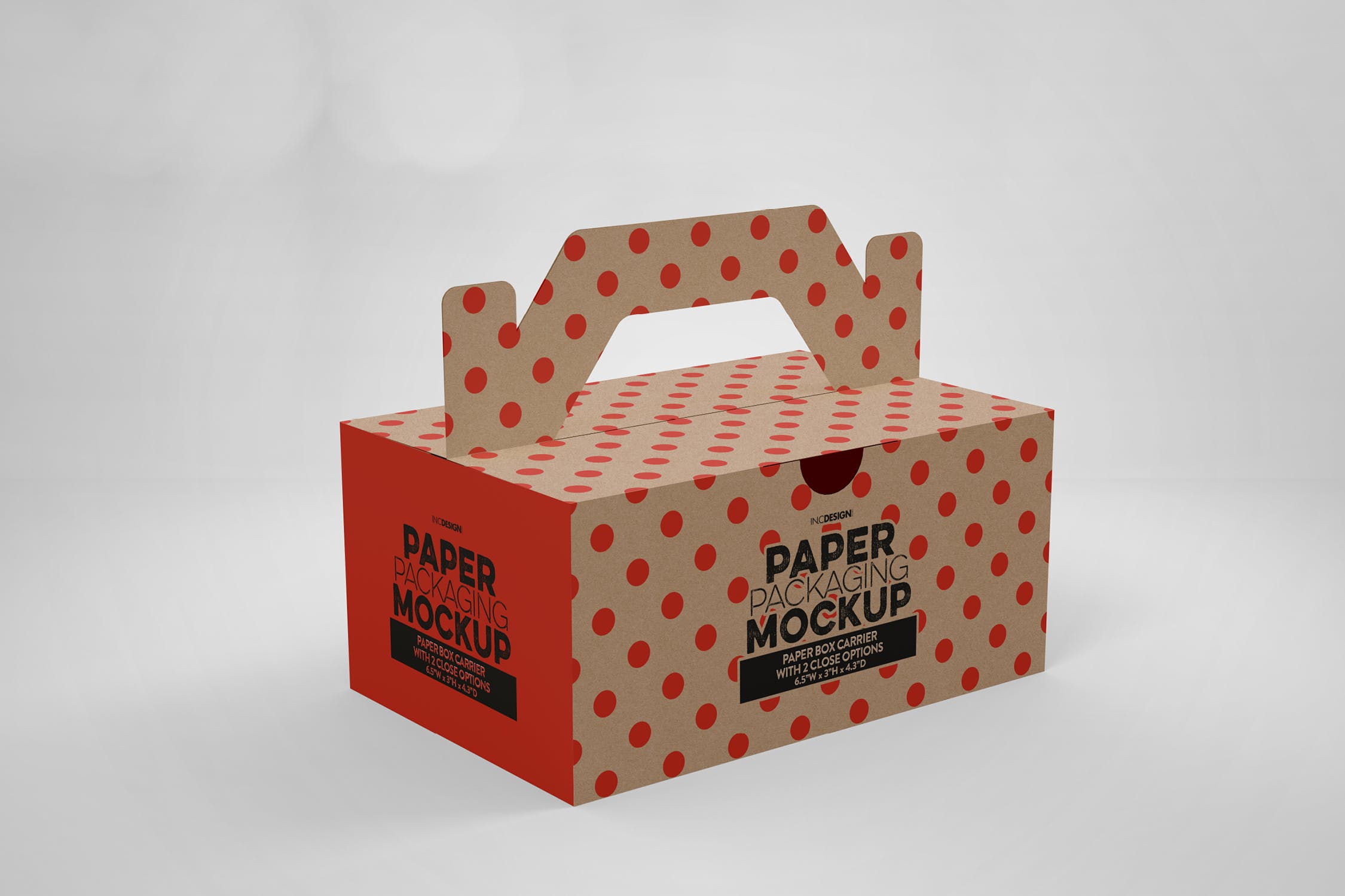 产品包装纸箱设计效果图样机 Paper Carrier with 2 Closure Options插图(2)