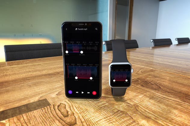 Apple智能手表&iPhone Xs手机样机模板 Apple Watch & iPhone XS插图(5)