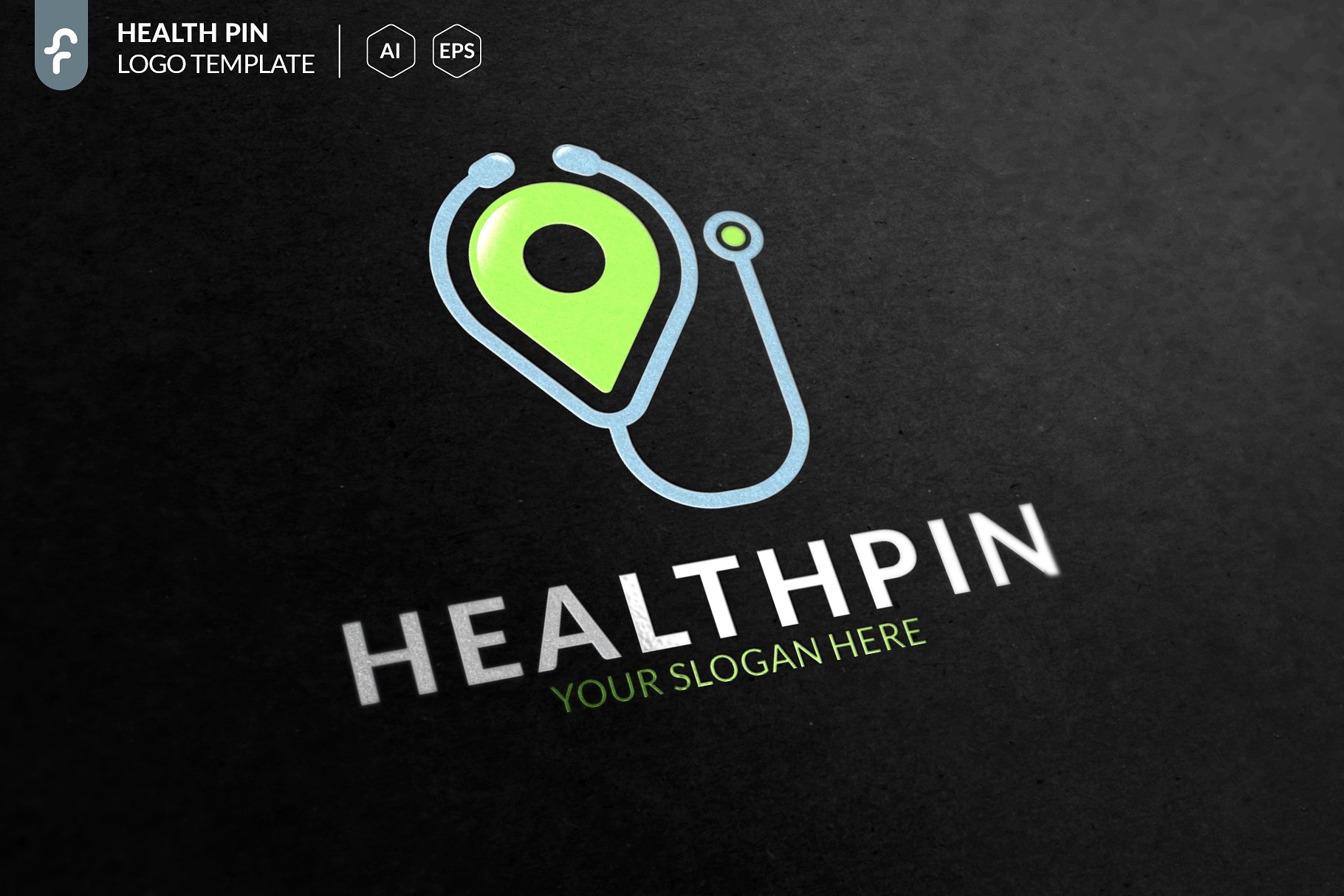 健康医疗主题Logo模板 Health Location Logo插图