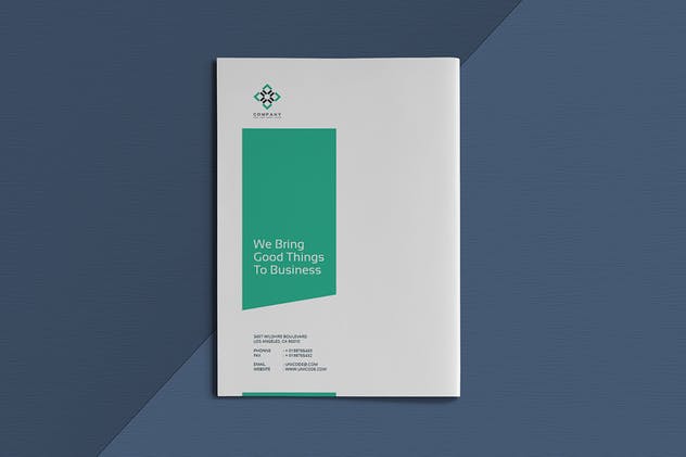 高端企业宣传画册设计INDD模板素材 Business Brochure Template插图10