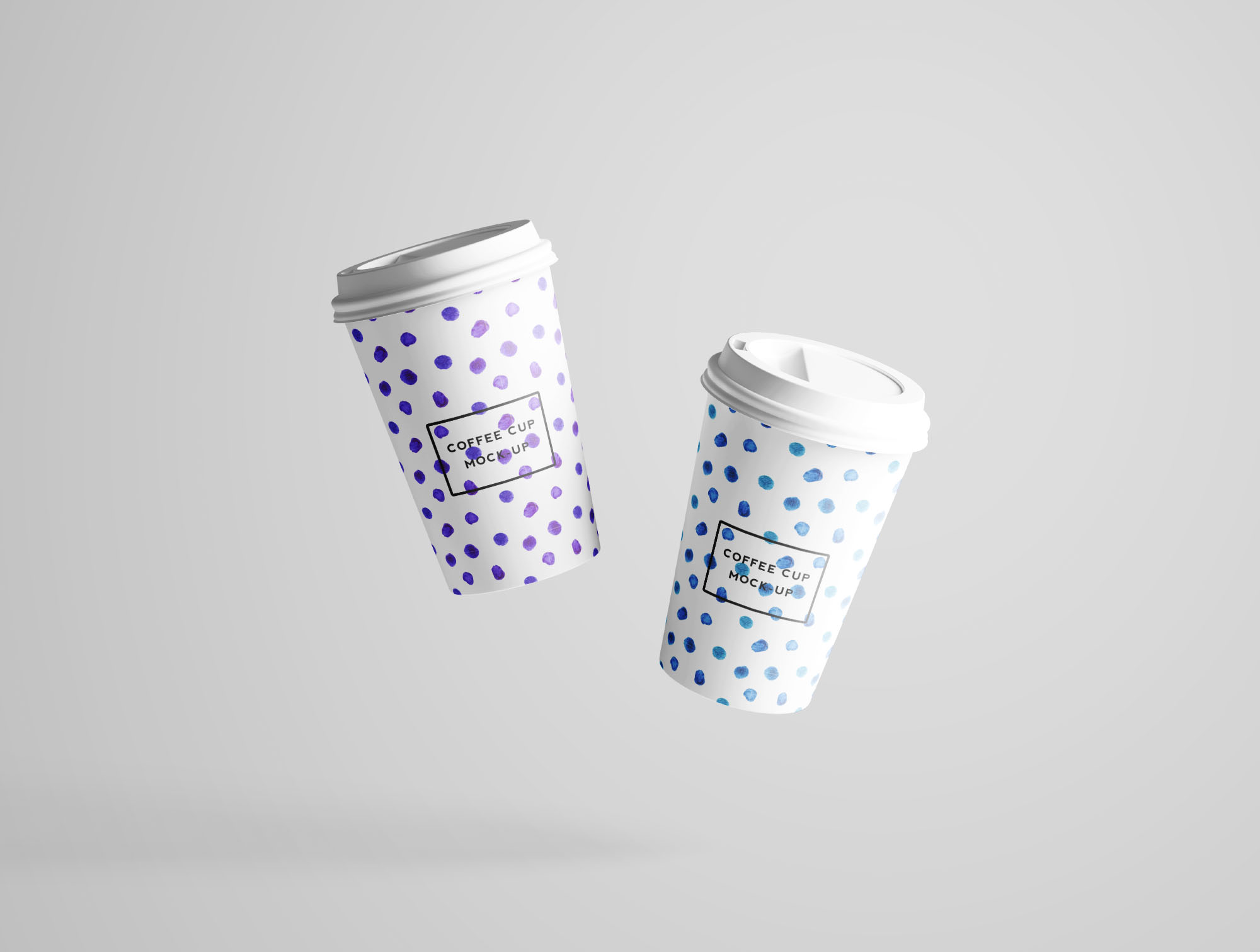 7个咖啡纸杯设计图PSD样机模板 7 PSD Coffee Cup Mockups插图(3)