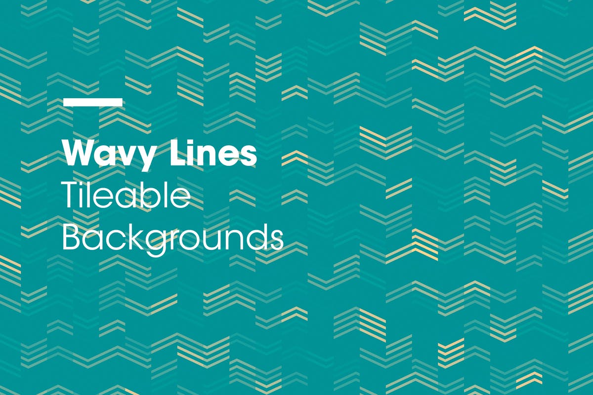 波浪线平铺底纹图案背景素材 Wavy Lines | Tileable Backgrounds插图