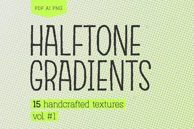 半色调渐变纹理包#1 Halftone Gradients #1 Texture Pack插图(1)