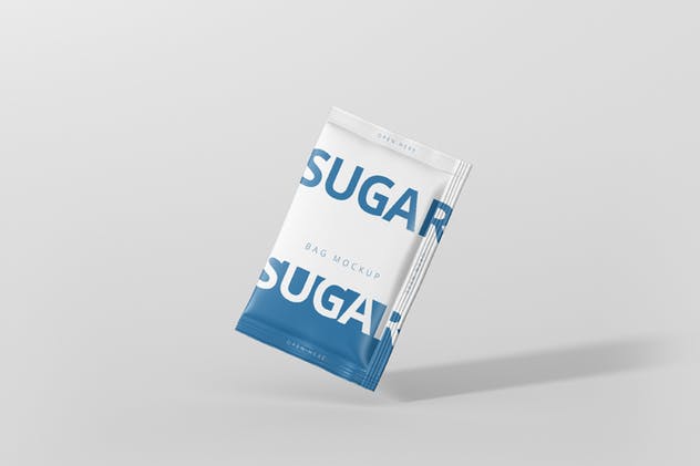 矩形糖袋/盐袋食品包装样机 Salt / Sugar Bag Mockup – Rectangle插图(1)