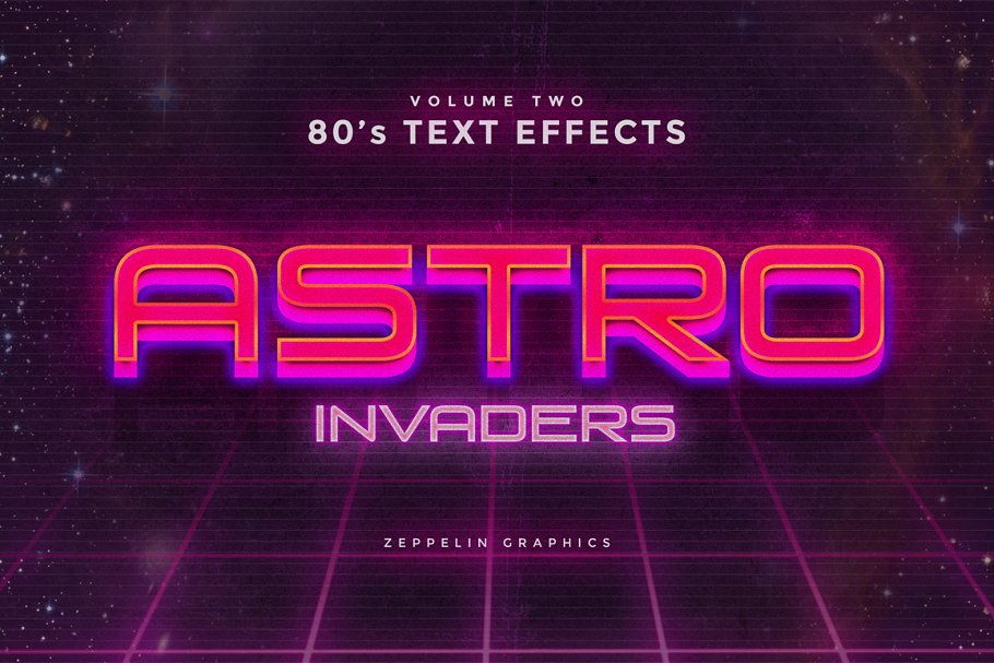 80s年代风格文本风格图层样式 80s Text Effects Minibundle插图20