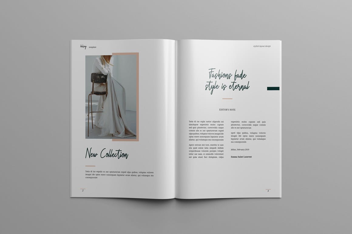 时尚摄影/时装品牌产品目录&杂志设计模板 KELSEY – Fashion Lookbook & Magazine插图(1)