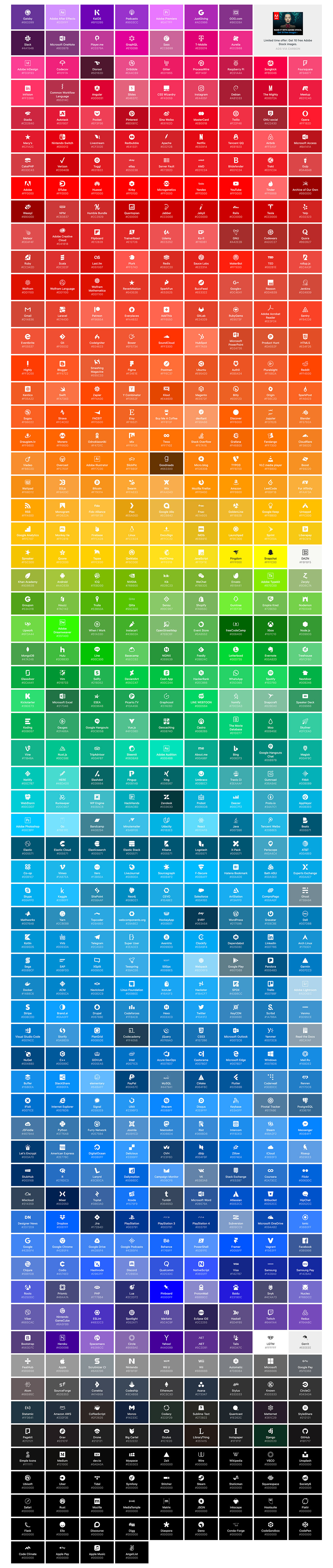 一套500多枚世界流行互联网产品应用软件SVG图标插图