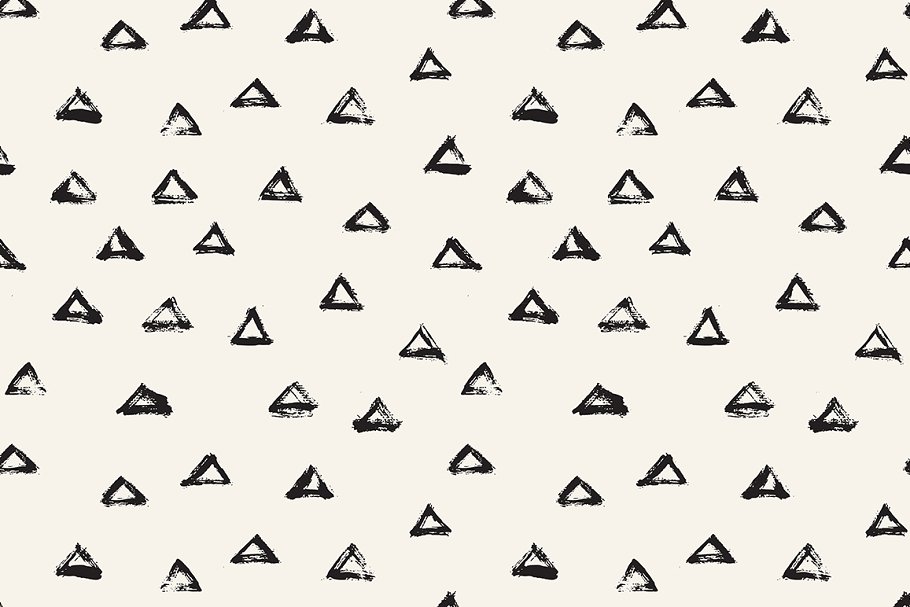 手绘图案无缝纹理肌理合集1 Hipster Seamless Patterns Set 1插图(2)