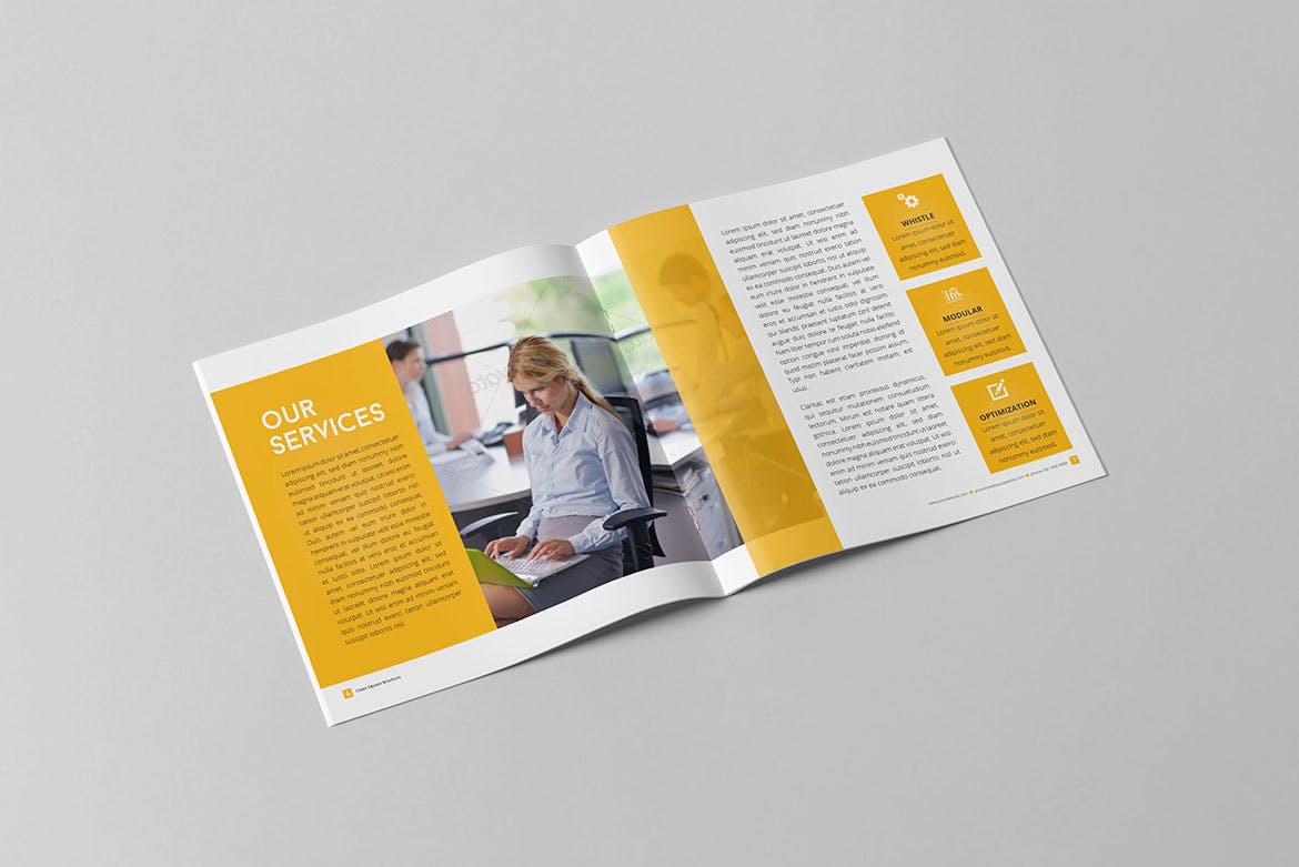 方形商务企业宣传画册设计模板 Square Business Brochure插图3