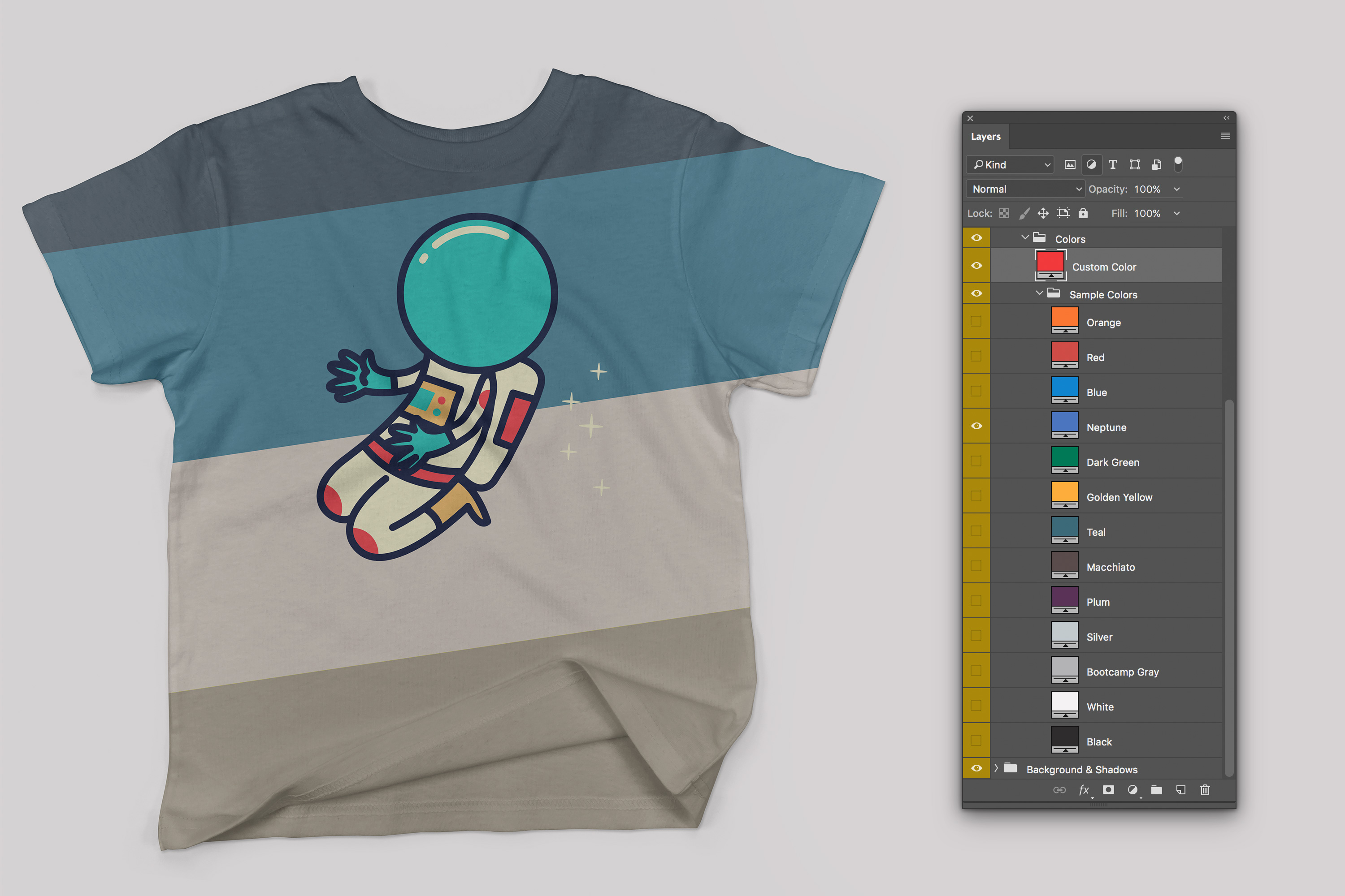 儿童短袖T恤图案印花设计展示样机 Toddler’s Short-Sleeve Mockup Pack插图5
