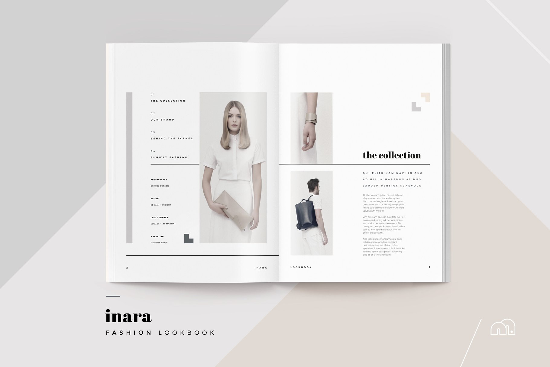 时尚服饰品牌款式演示画册模板 Lookbook – Inara插图1